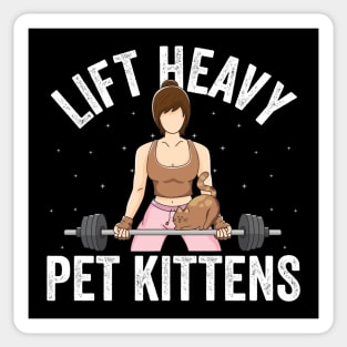 Lift Heavy Pet Cats Womens Who loves Weight lifting Gym Sticker